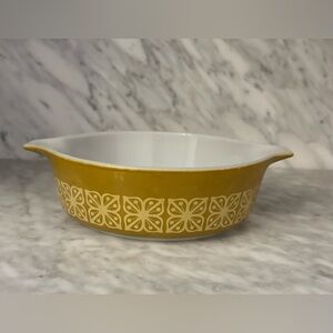 Vintage Pyrex Autumn  Floral Baking Dish